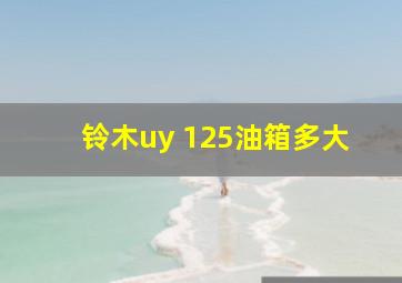 铃木uy 125油箱多大